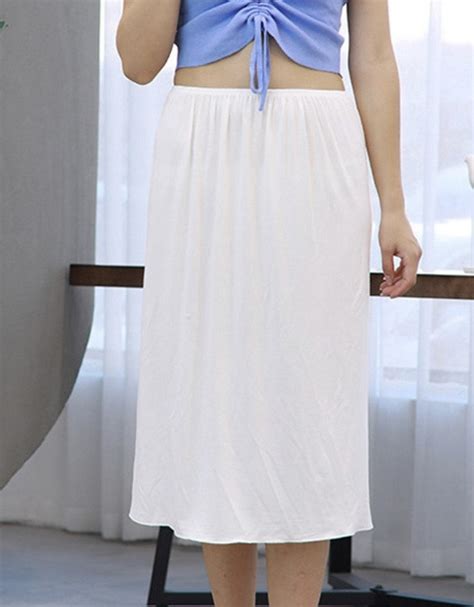 skirt slip white|sleeveless slip attached skirt.